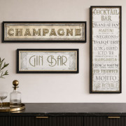 Distressed Cocktail Bar Wall Mirror